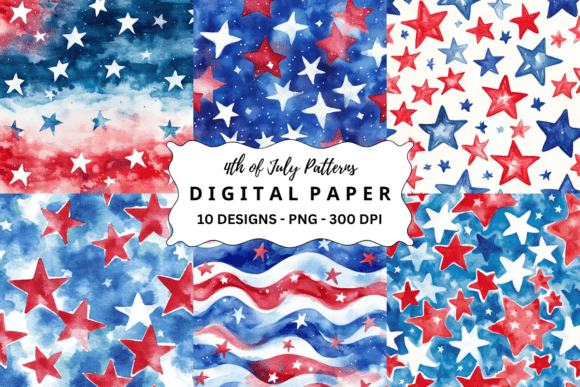 Download 4th of July Patterns Digital Backgrounds - Patterns Collection