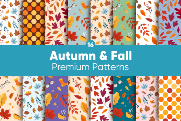 Download Autumn &amp; Fall Digital Papers Patterns - Patterns Collection
