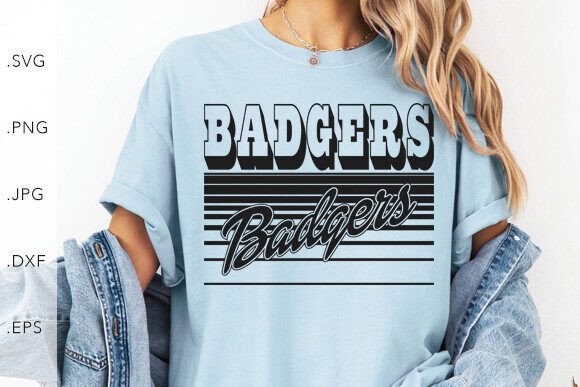 Download Badgers Vintage Lines SVG DXF JPG PNG - Vintage lines Collection