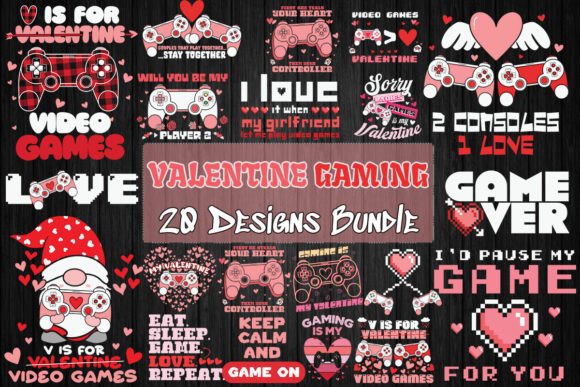 Download Gamer Valentine Bundle SVG 20 Designs - Valentine bundle Collection