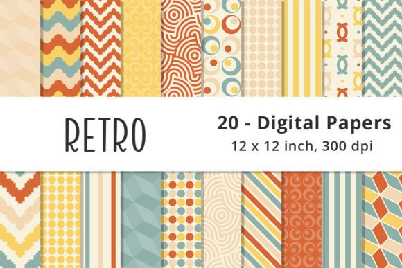 Download Retro Digital Paper Background Patterns - Patterns Collection