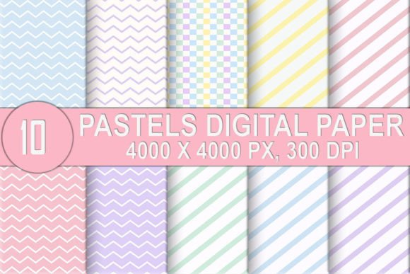 Download Pastels Digital Paper Patterns - Patterns Collection