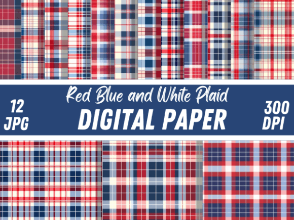 Download Red Blue White Plaid Papers Patterns - Patterns Collection