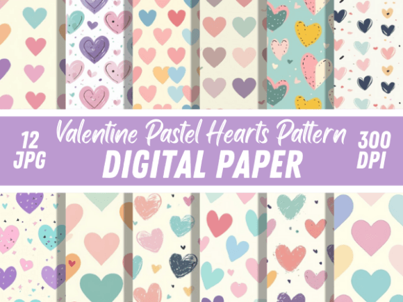 Download Pastel Pink Hearts Seamless Patterns - Patterns Collection