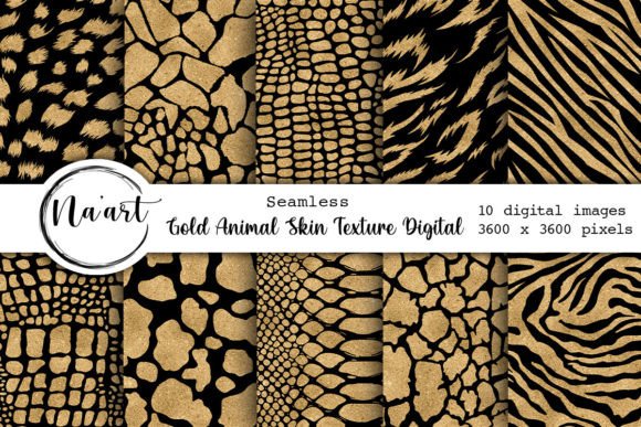 Download Gold Animal Skin Texture Digital Paper - Texture Collection