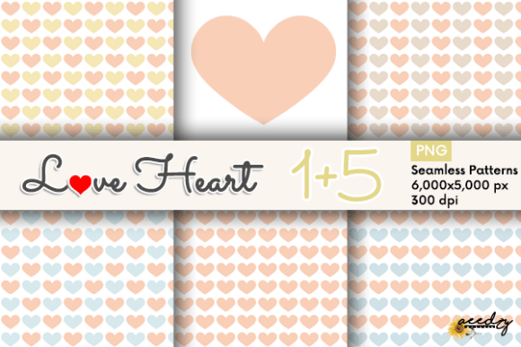 Download Peach Hearts Patterns - Patterns Collection