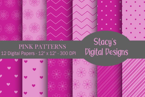Download Pink Digital Papers - Pink Patterns - Patterns Collection