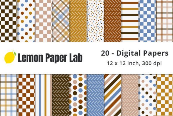 Download Retro Autumn Digital Background Patterns - Patterns Collection