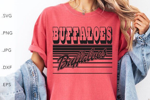 Download Buffaloes Vintage Lines SVG DXF JPG PNG - Vintage lines Collection