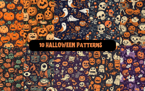 Download 10 Halloween Patterns and Backgrounds - Patterns Collection