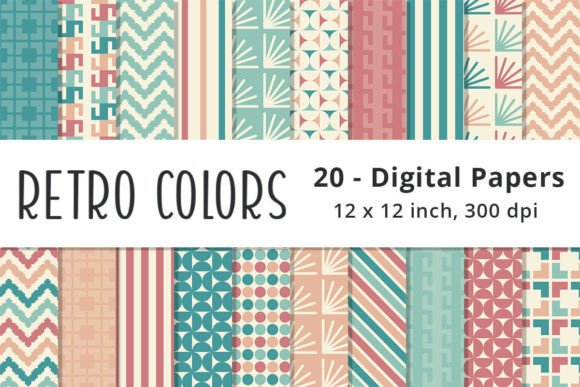 Download Retro Digital Paper Background Patterns - Patterns Collection