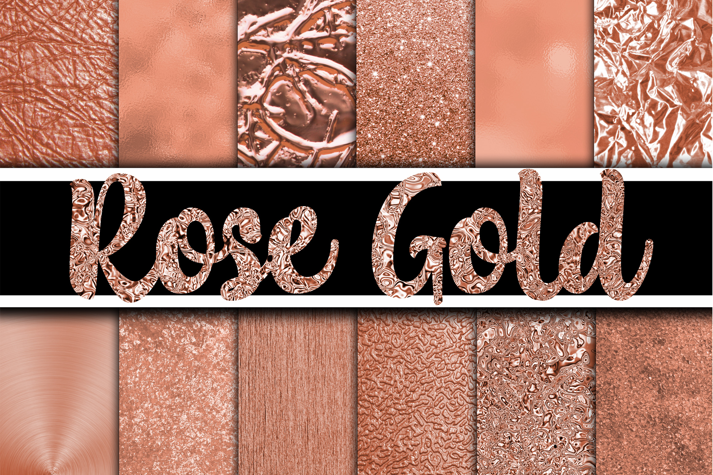 Download Rose Gold - Gold Digital Paper Textures - Texture Collection