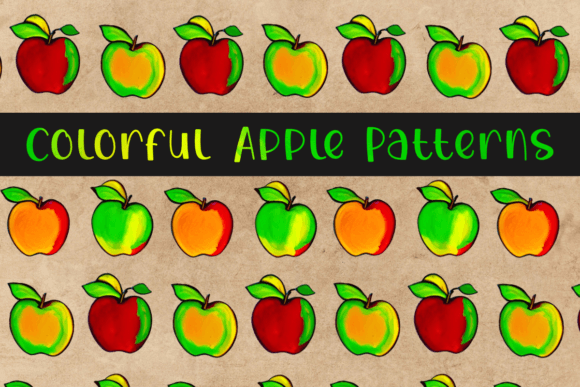 Download Cute Fun Colorful Vintage Apple Patterns - Patterns Collection