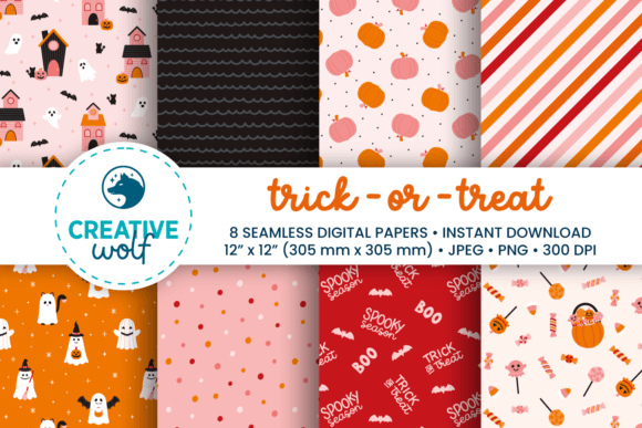 Download Trick-or-treat Halloween Patterns - Patterns Collection