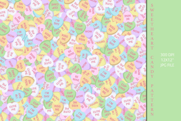 Download Candy Hearts Digital Scrapbook Paper - Digital scrapbook paper Collection
