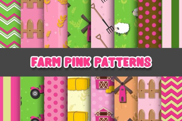Download Farm Pink Digital Papers Patterns - Patterns Collection