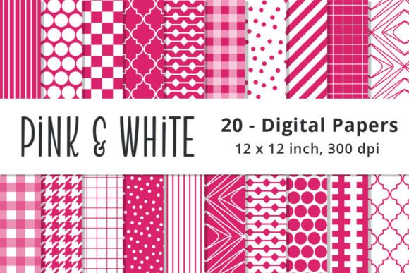 Download Pink Digital Scrapbook Paper Patterns - Patterns Collection