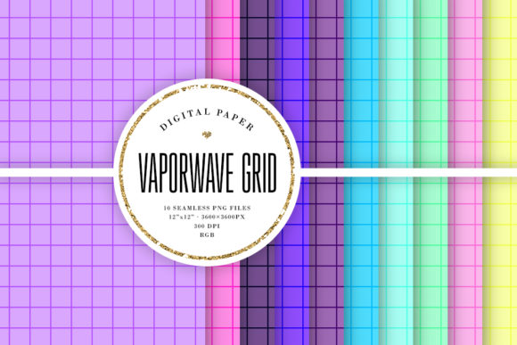Download Vaporwave Grid Background Patterns - Patterns Collection