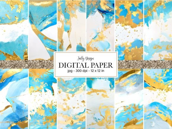 Download Blue and Gold Abstract Textures Paper - Texture Collection
