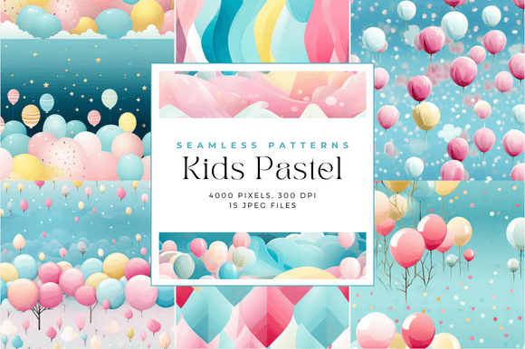 Download Kids Pastels Seamless Patterns - Patterns Collection