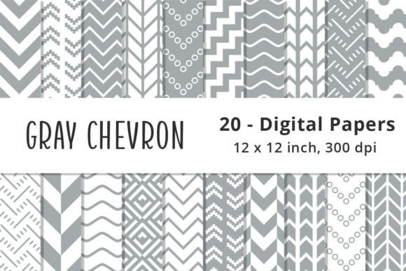 Download Gray Chevron Digital Scrapbook Paper - Digital scrapbook paper Collection