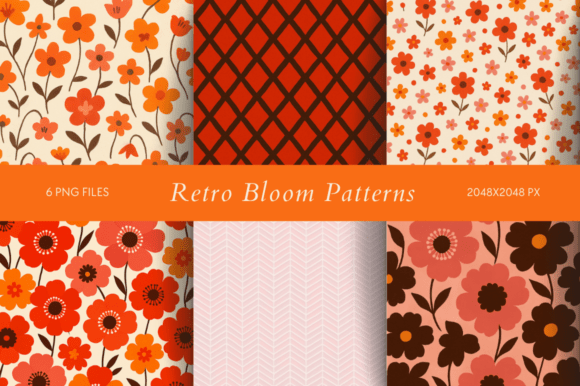 Download Retro Bloom Patterns - Patterns Collection