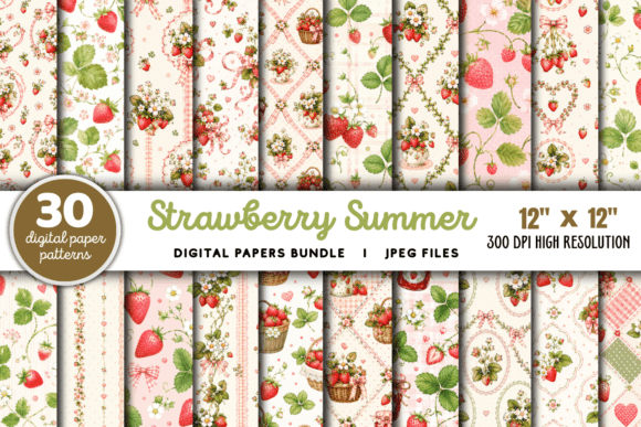 Download Strawberry Summer Patterns Bundle - Patterns Collection