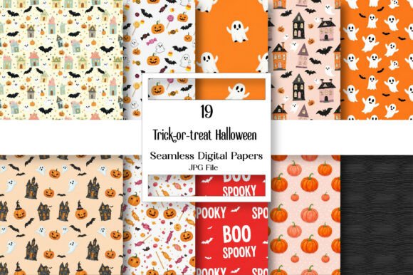 Download Trick-or-treat Halloween Patterns - Patterns Collection