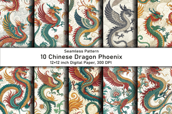 Download Chinese Dragon Phoenix Patterns - Patterns Collection