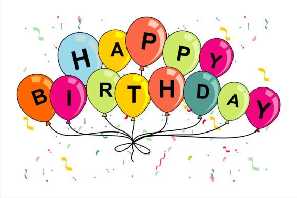 Download Happy Birthday Balloons and Confetti - Happy Collection
