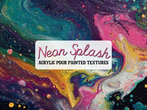 Download Neon Splash Painted Abstract Textures - Texture Collection