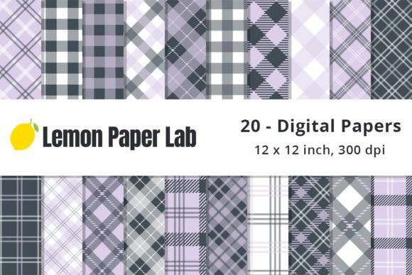 Download Lavender Purple &amp; Navy Blue Plaid Papers - Navy blue Collection